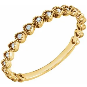 JDTKSP-651965 14K .06 CTW Natural Diamond Stackable Heart Ring