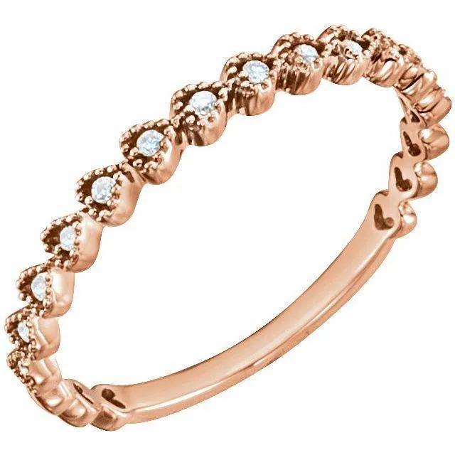 JDTKSP-651965 14K .06 CTW Natural Diamond Stackable Heart Ring
