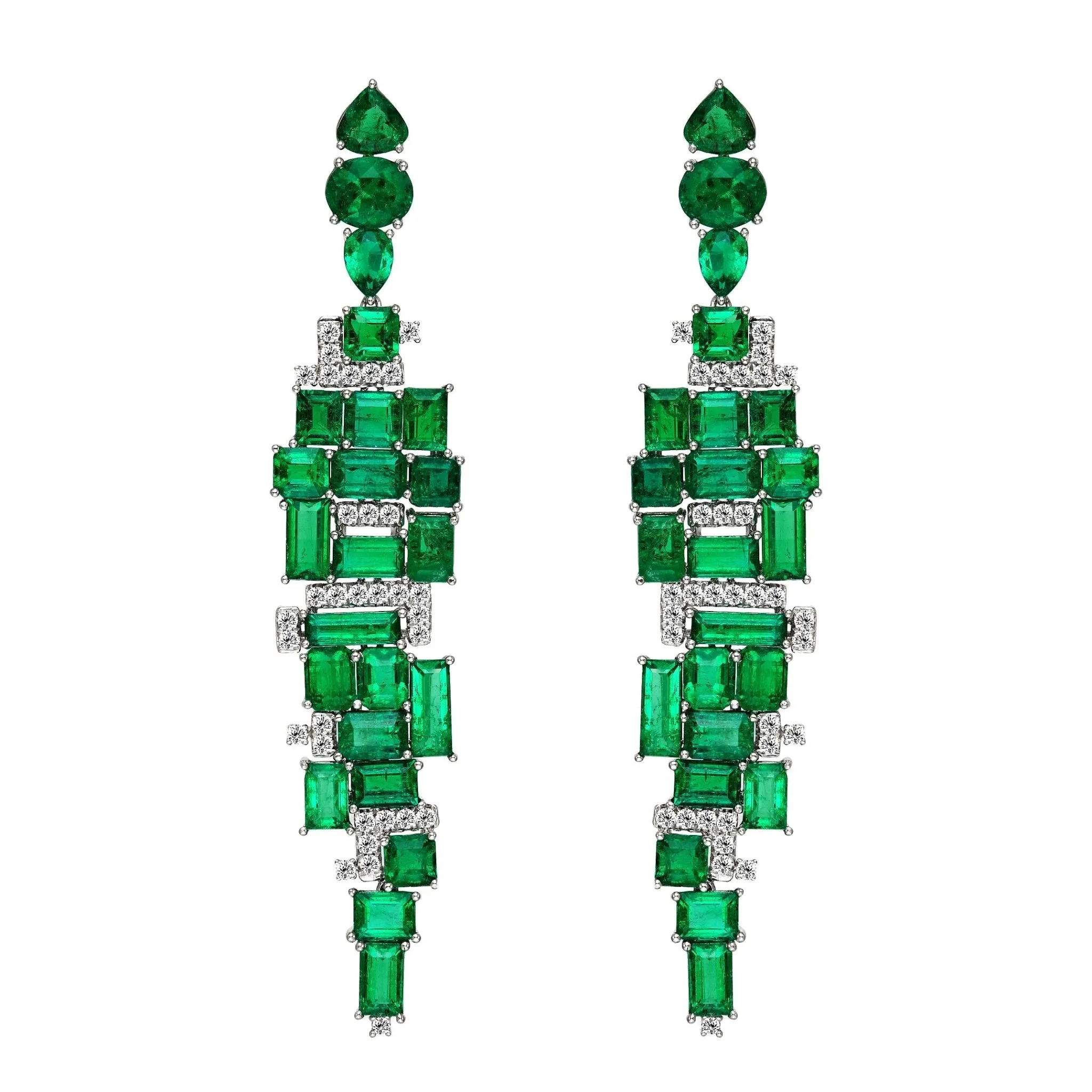Jewels Of Desire Cipresso Emerald Chandelier Earrings