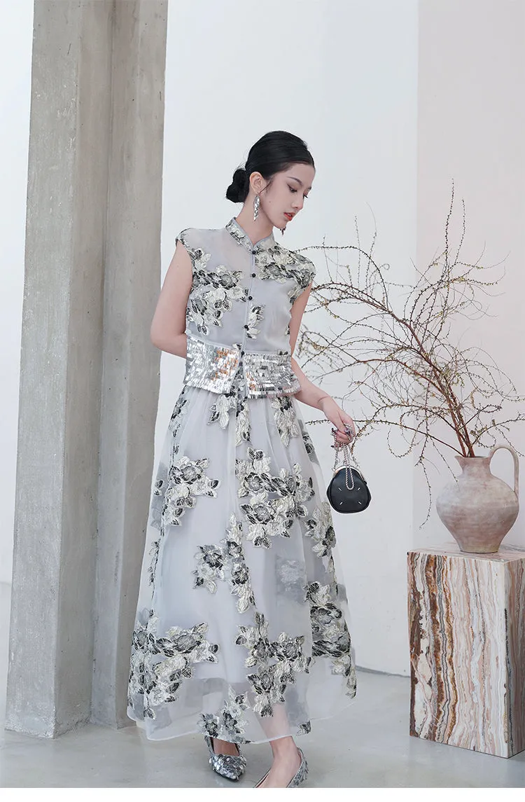 Journee Glamorous Qipao Cheongsam Two Piece