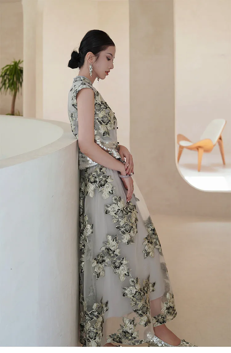 Journee Glamorous Qipao Cheongsam Two Piece