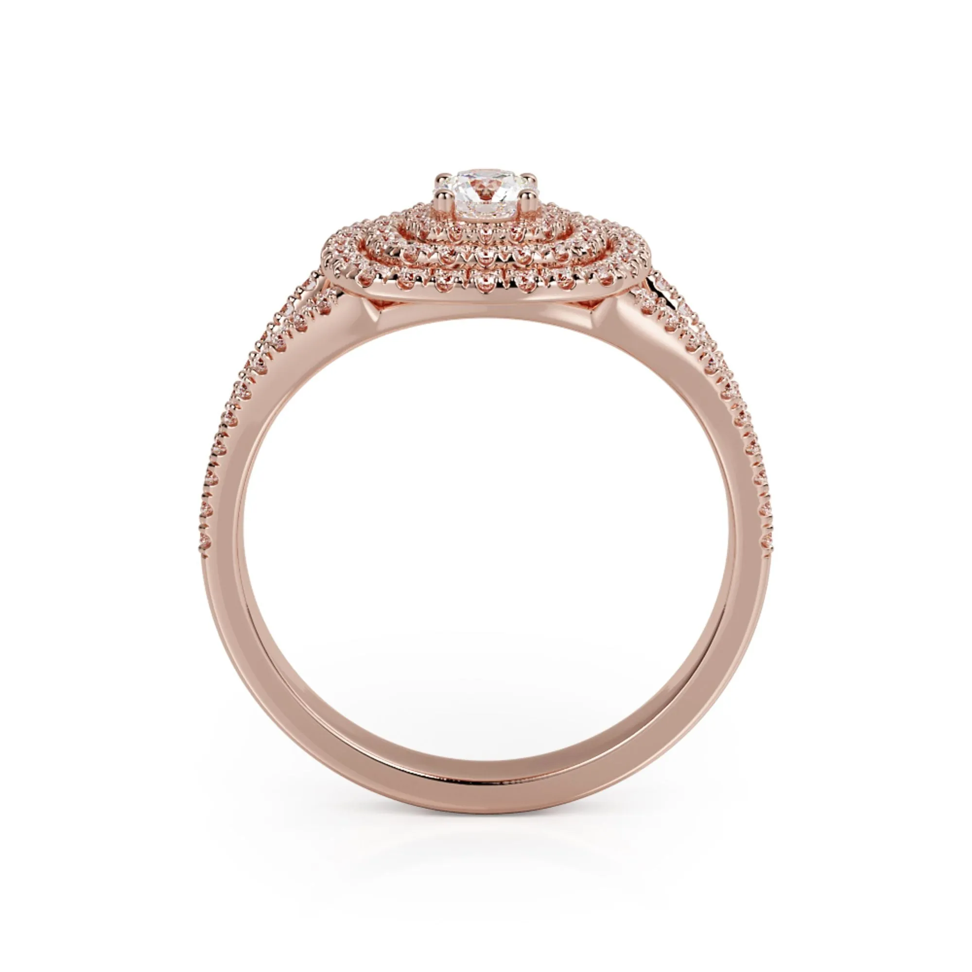 Jua Accent Diamonds Natural Round  Diamond Engagement Ring