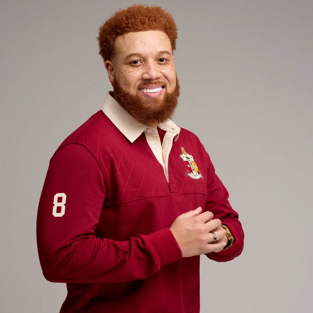 Kappa Alpha Psi Coat of Arms Long Sleeve Rugby Polo