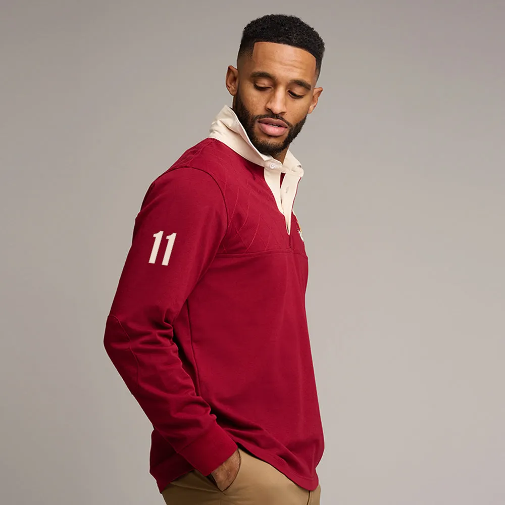 Kappa Alpha Psi Coat of Arms Long Sleeve Rugby Polo