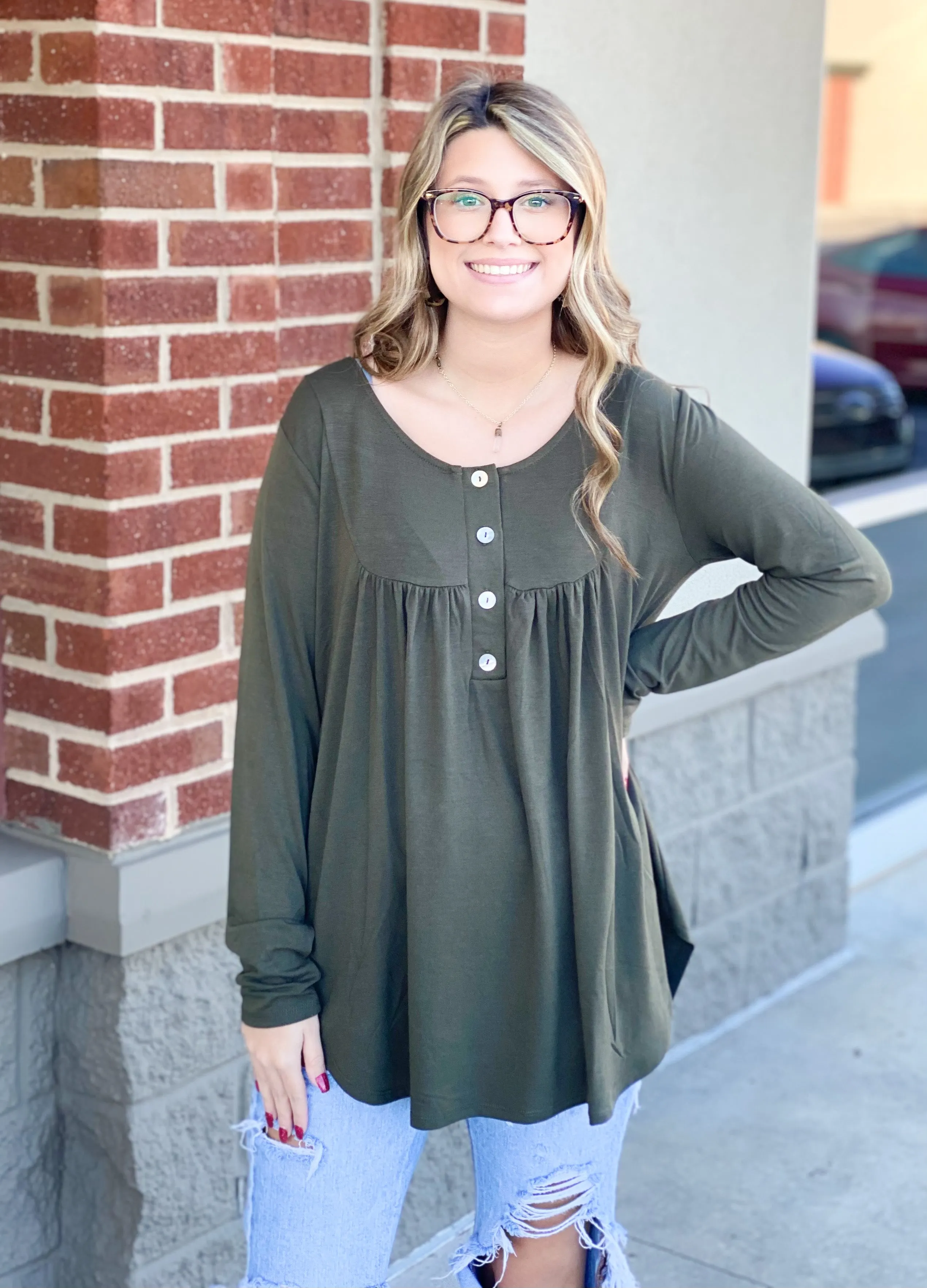 Keep it buttoned - olive