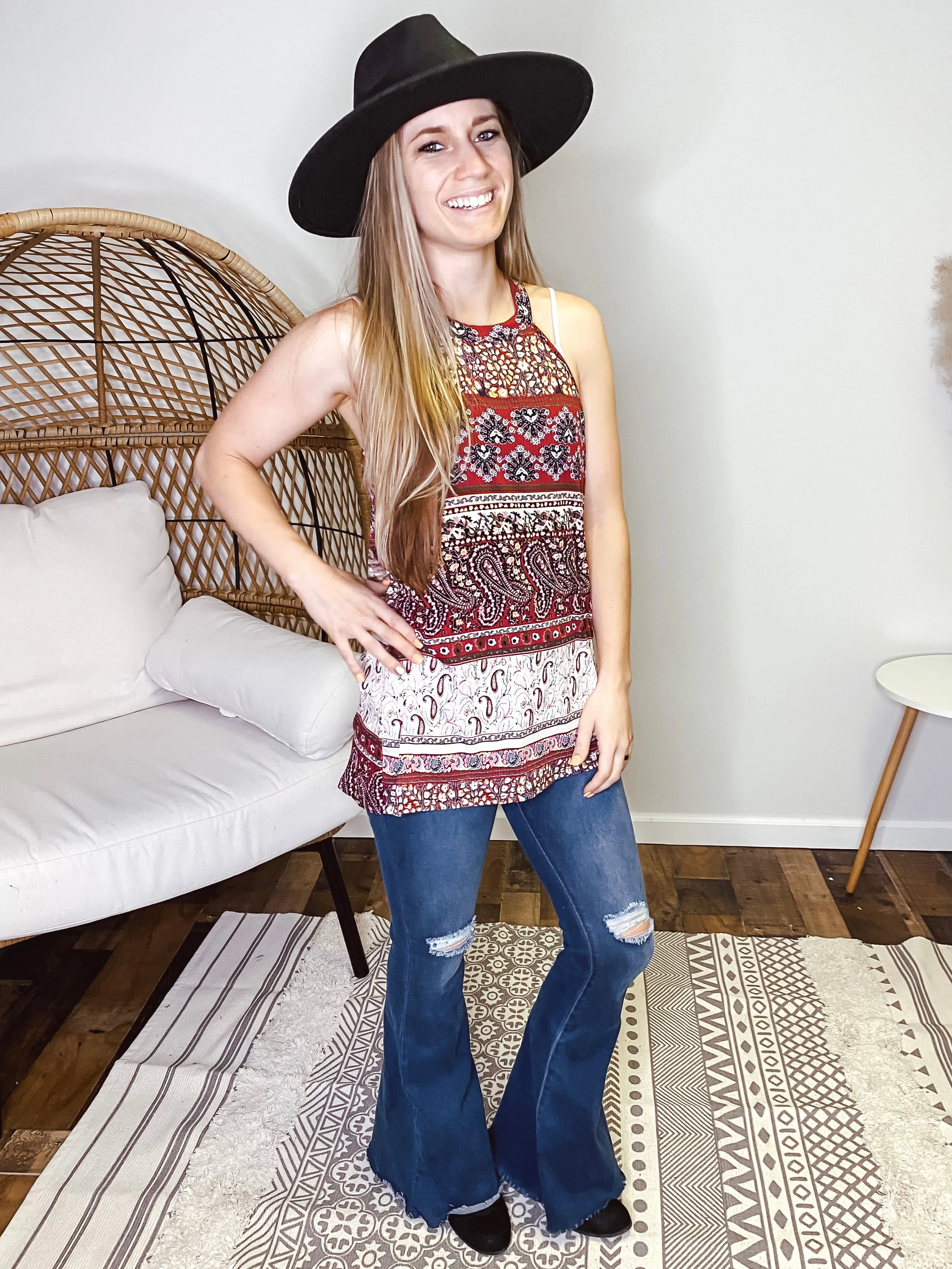 Khloe Boho Halter Tank