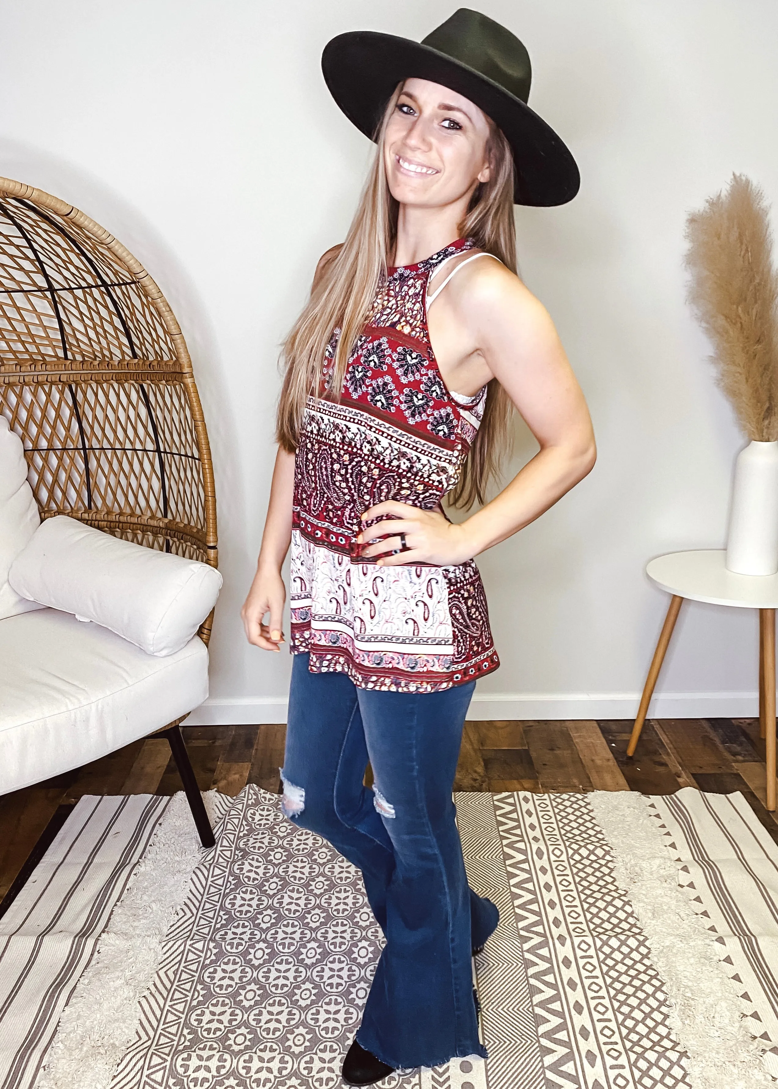 Khloe Boho Halter Tank