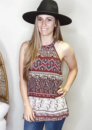 Khloe Boho Halter Tank