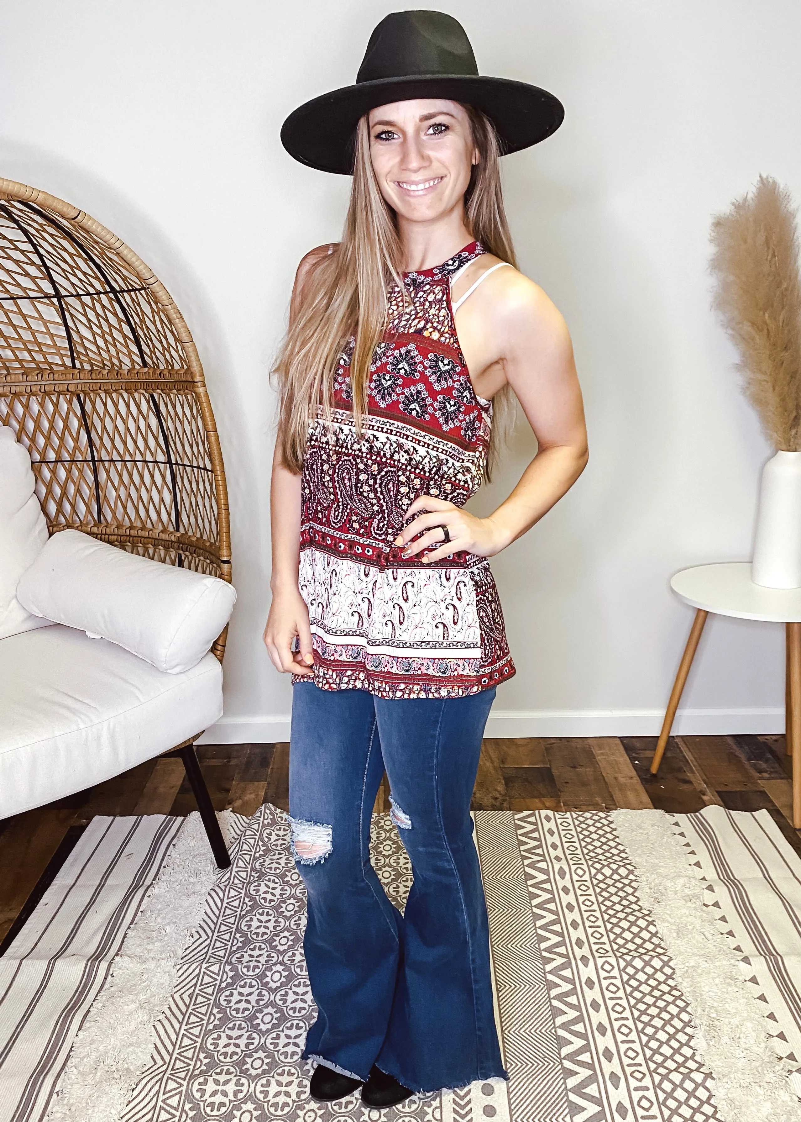 Khloe Boho Halter Tank