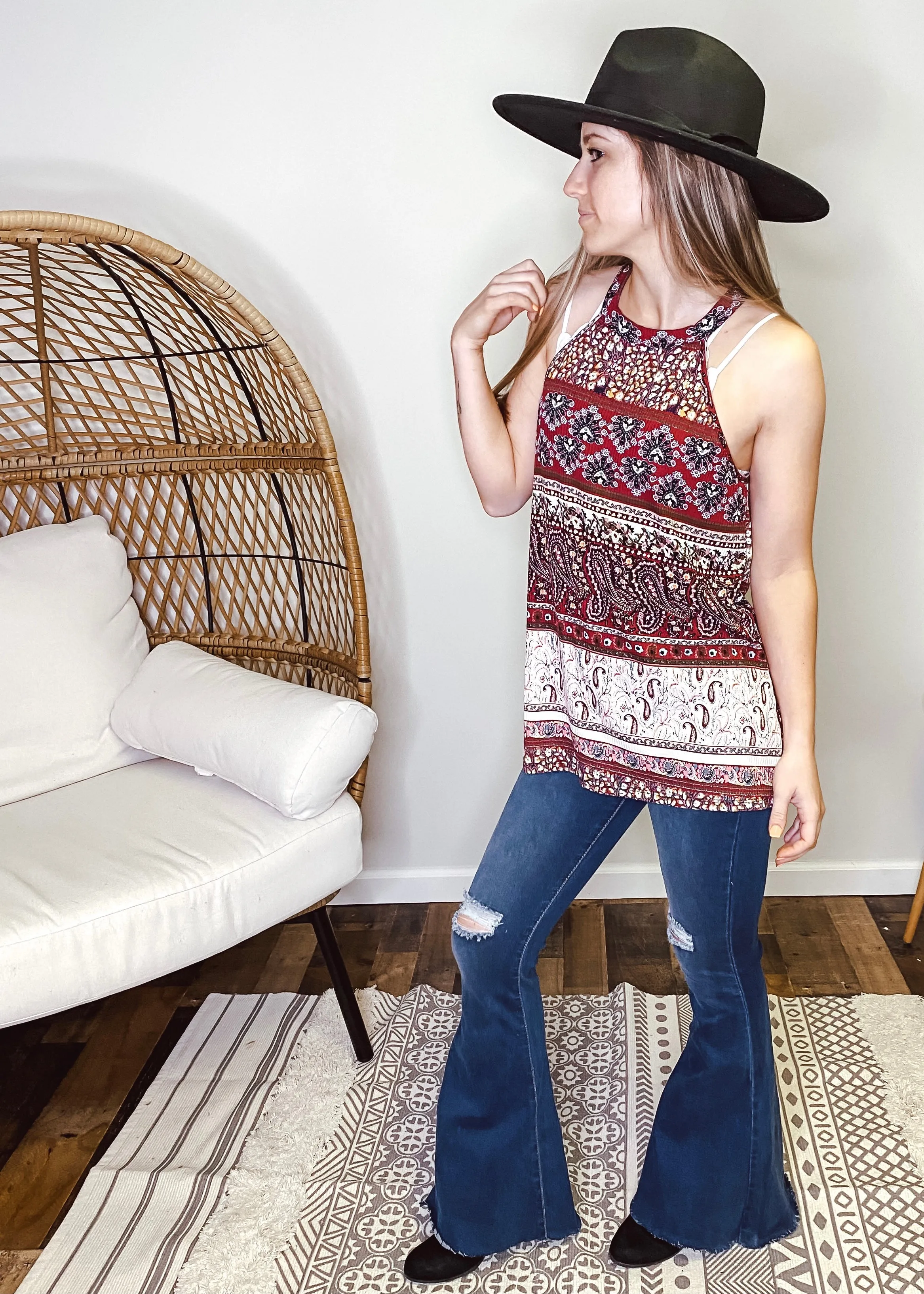 Khloe Boho Halter Tank