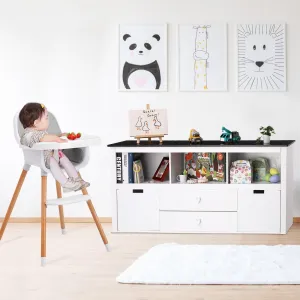 Kids Bookshelf and Toy Storage White Casual