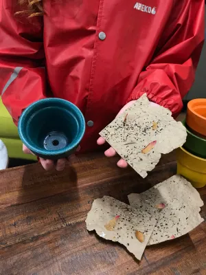 Kids Plant-Flower Pot with Seed Paper