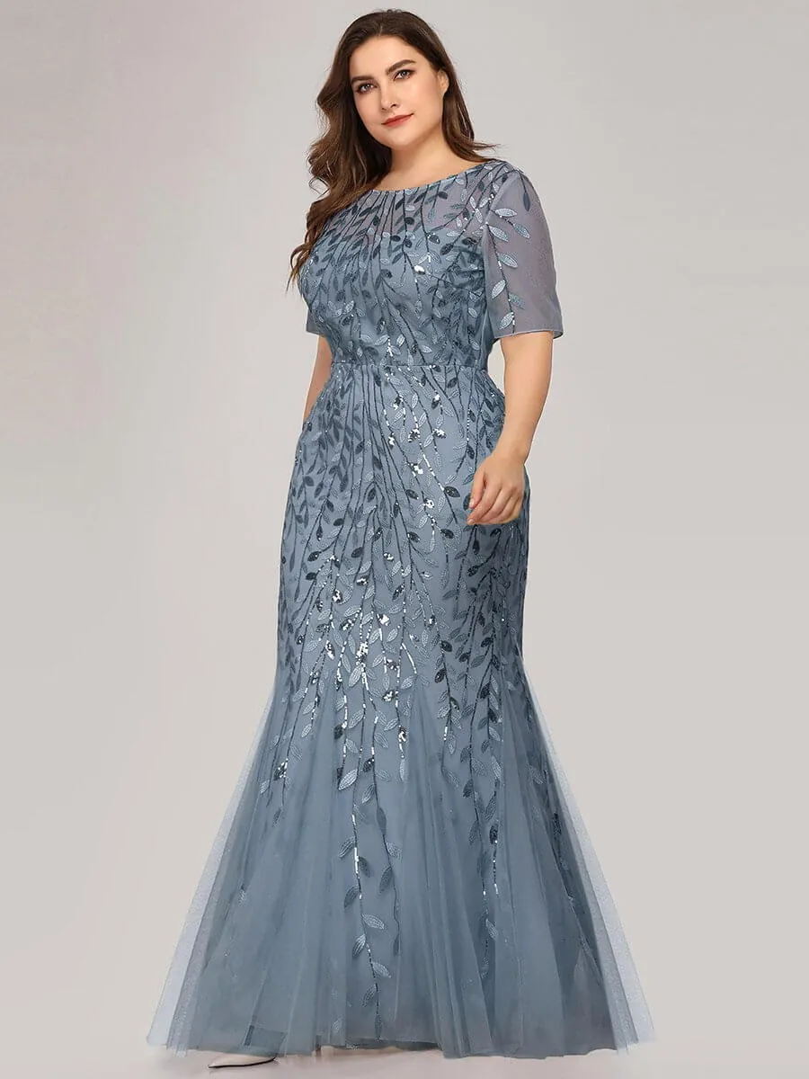 Krystal leaf pattern dress with sequins in dusky navy s8-10 Express NZ wide