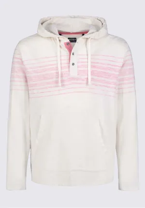 Kupid Men's Striped Hoodie in Whitecap Gray - BM24348