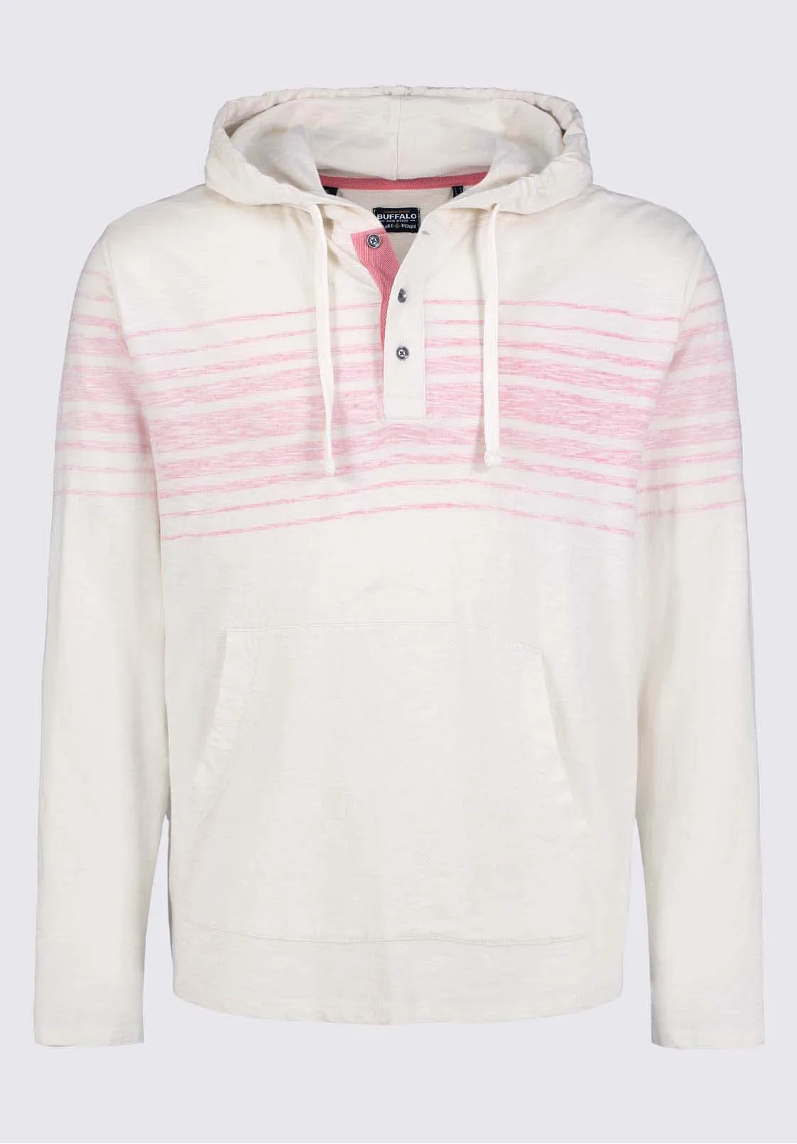Kupid Men's Striped Hoodie in Whitecap Gray - BM24348