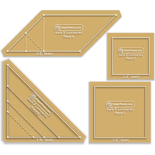 Kwik Luminaries Acrylic Templates - 3/8" seam