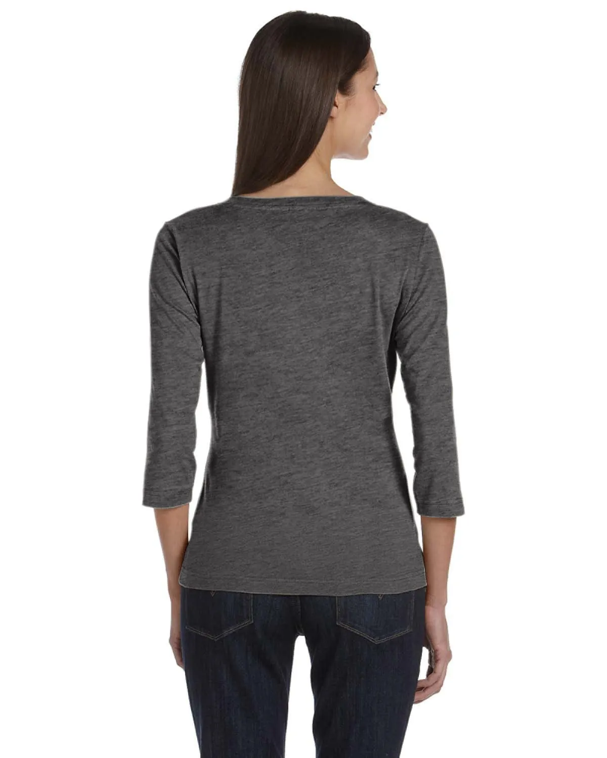 LAT Ladies 3/4 Sleeve V-Neck Tee