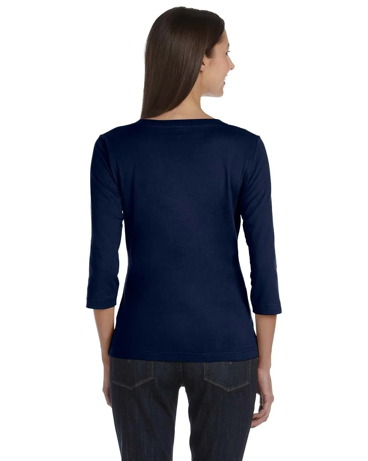 LAT Ladies 3/4 Sleeve V-Neck Tee
