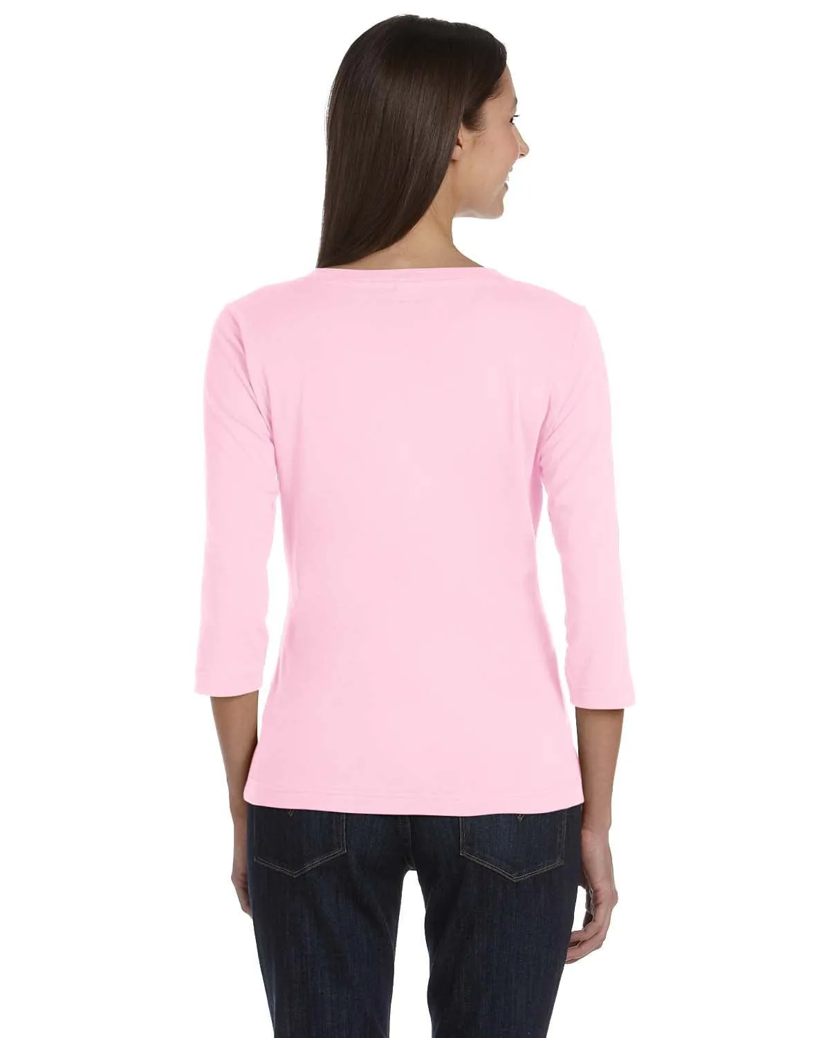 LAT Ladies 3/4 Sleeve V-Neck Tee