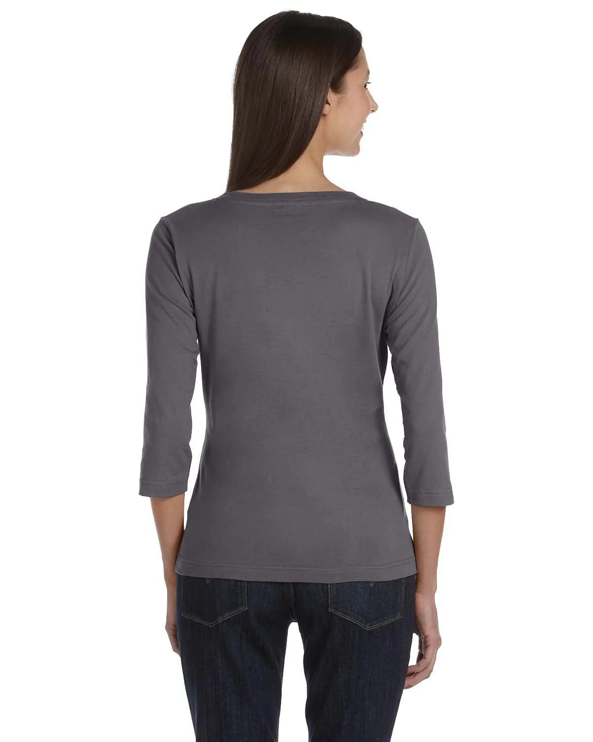 LAT Ladies 3/4 Sleeve V-Neck Tee
