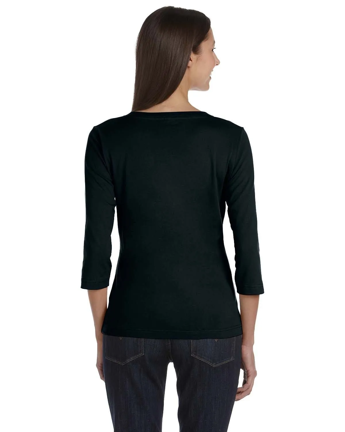 LAT Ladies 3/4 Sleeve V-Neck Tee