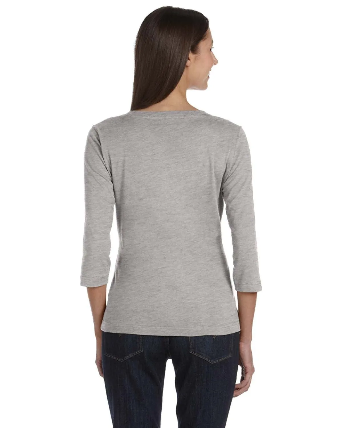 LAT Ladies 3/4 Sleeve V-Neck Tee