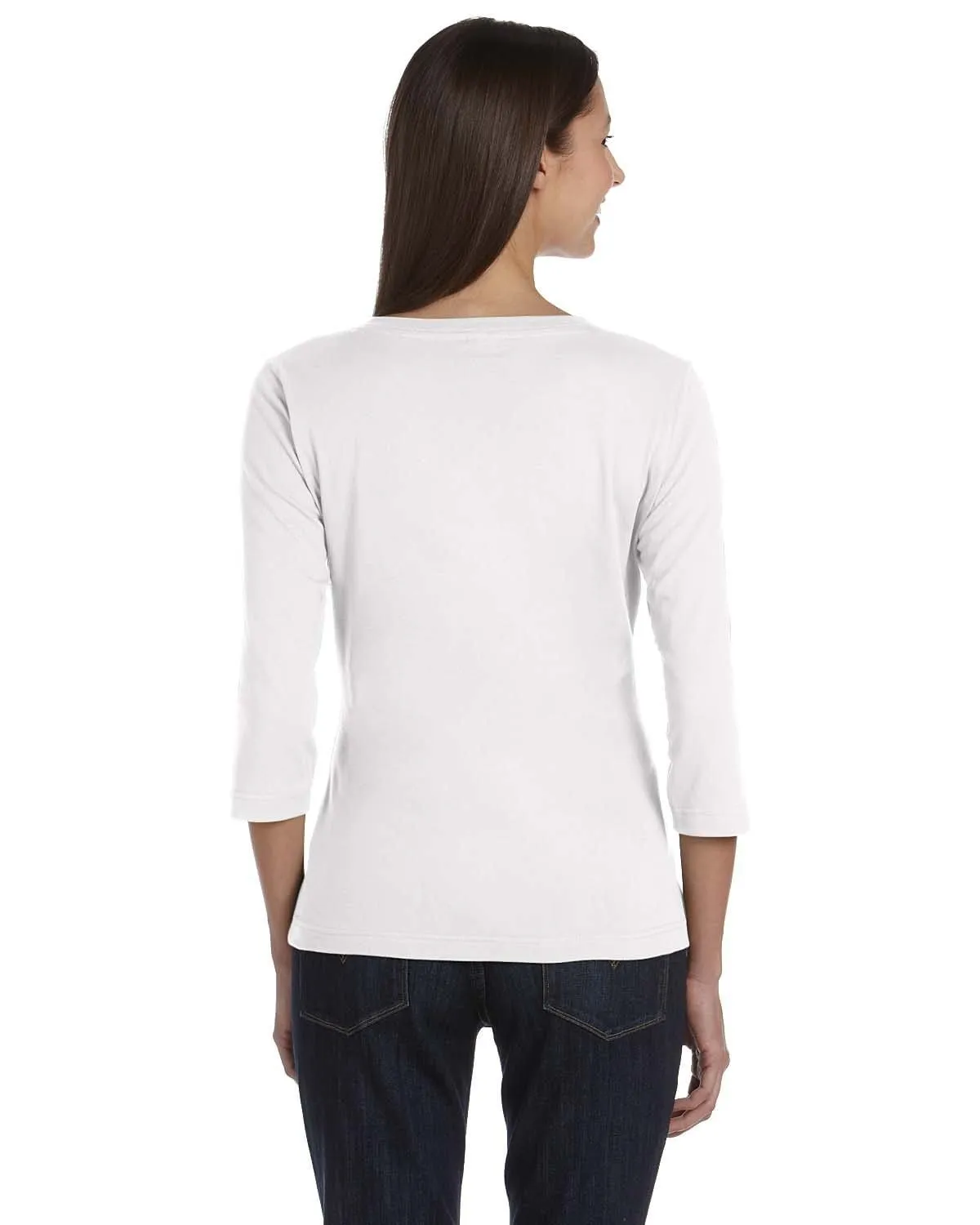 LAT Ladies 3/4 Sleeve V-Neck Tee
