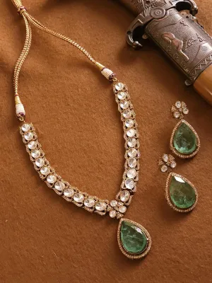 Latest Moissanite Stone Designer Necklace Set