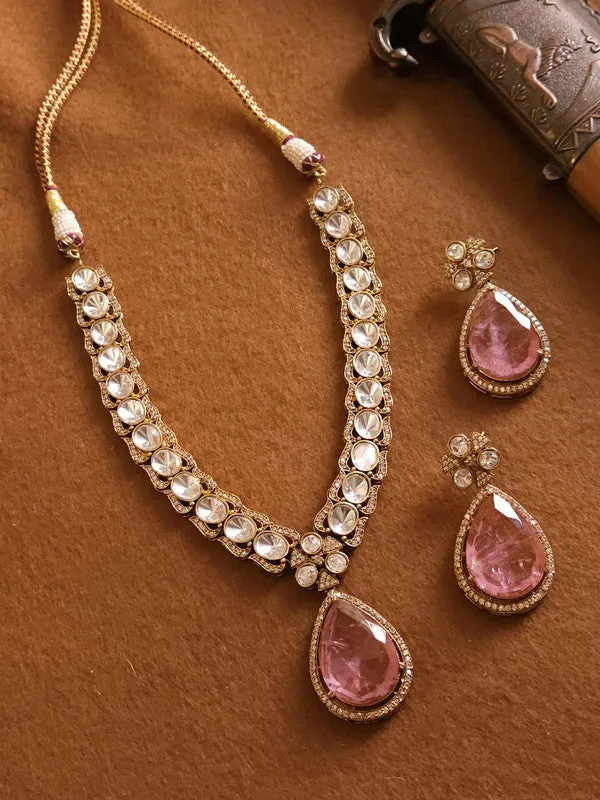Latest Moissanite Stone Designer Necklace Set