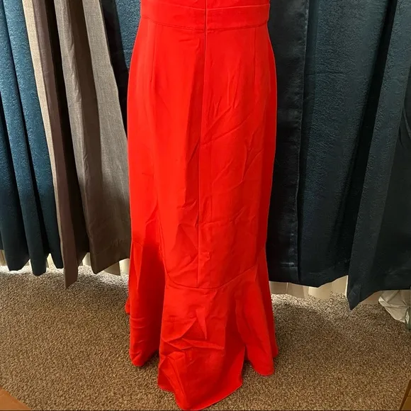 Laundry by Shelli Segal red faux wrap dress New