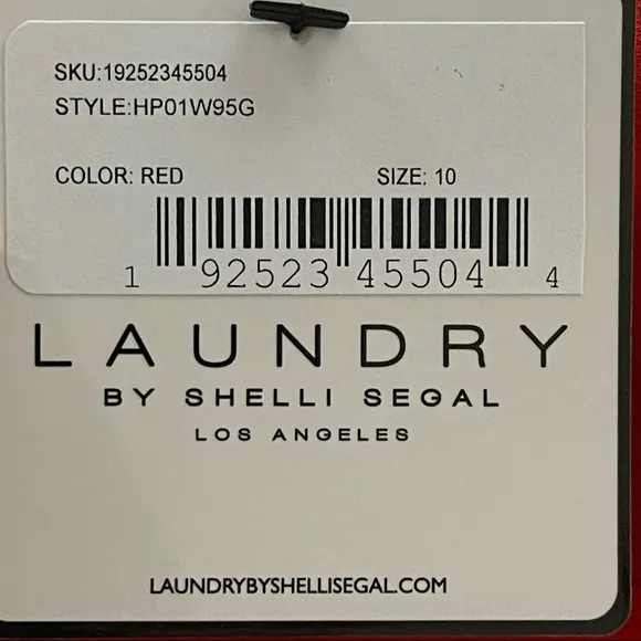 Laundry by Shelli Segal red faux wrap dress New