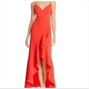 Laundry by Shelli Segal red faux wrap dress New