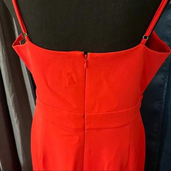 Laundry by Shelli Segal red faux wrap dress New