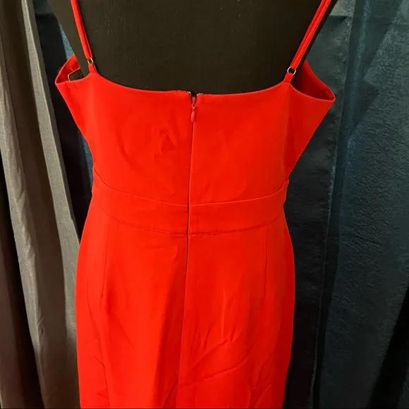 Laundry by Shelli Segal red faux wrap dress New