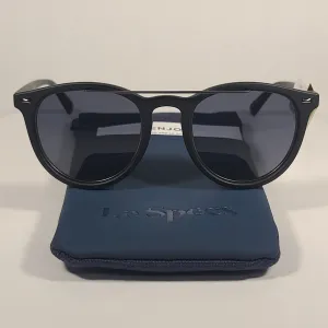 Le Specs Fire Starter Claw Round Sunglasses Matte Black Frame Gray Tinted Lens LSP1902039
