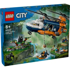 LEGO City -  Elicopterul unui explorator al junglei la tabara de baza 60437, 881 piese