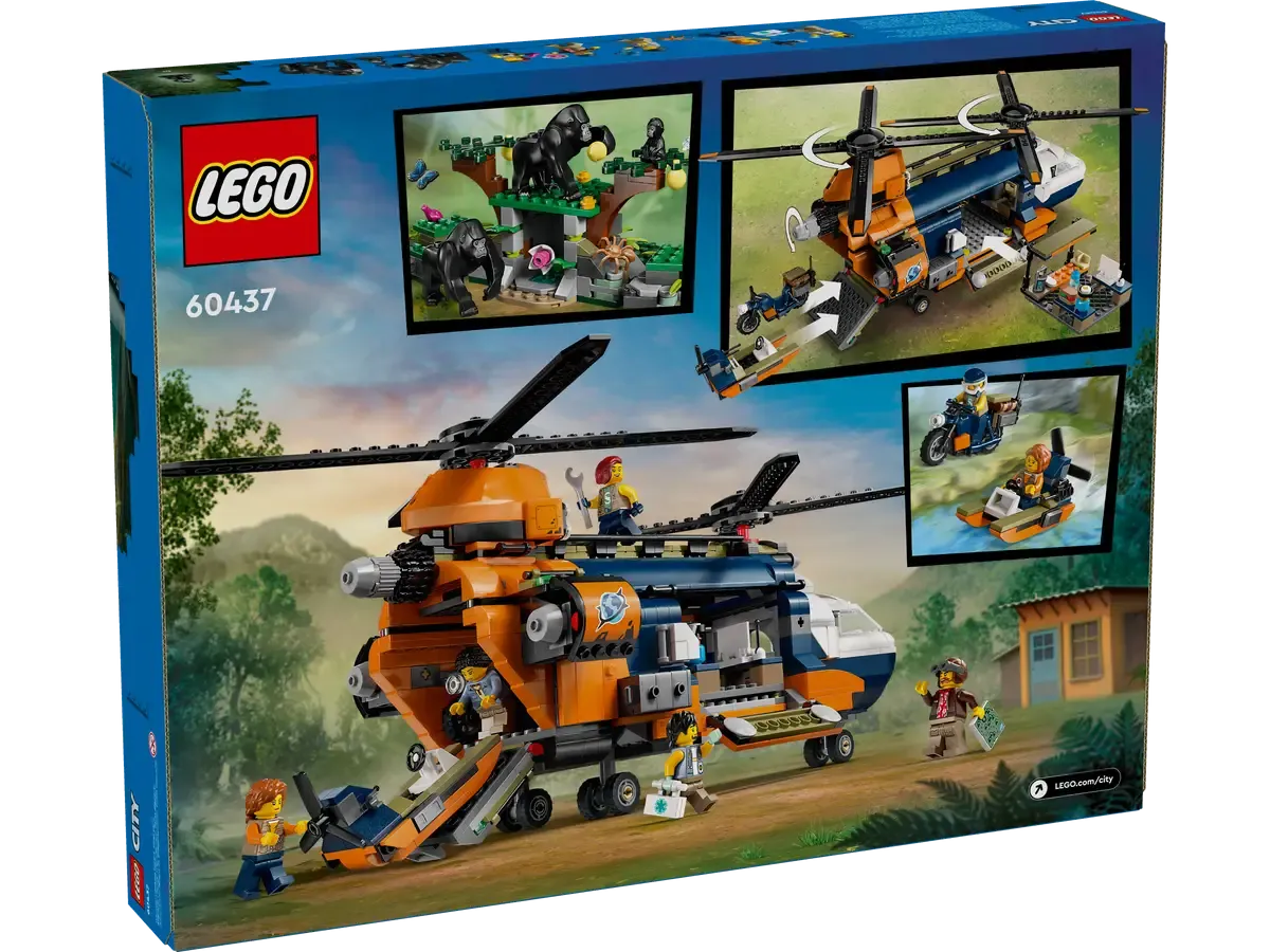 Lego Jungle Explorer Helicopter at Base Camp (60437)