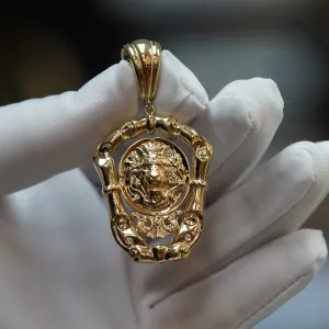 Lion Shield Pendant in 14Kt