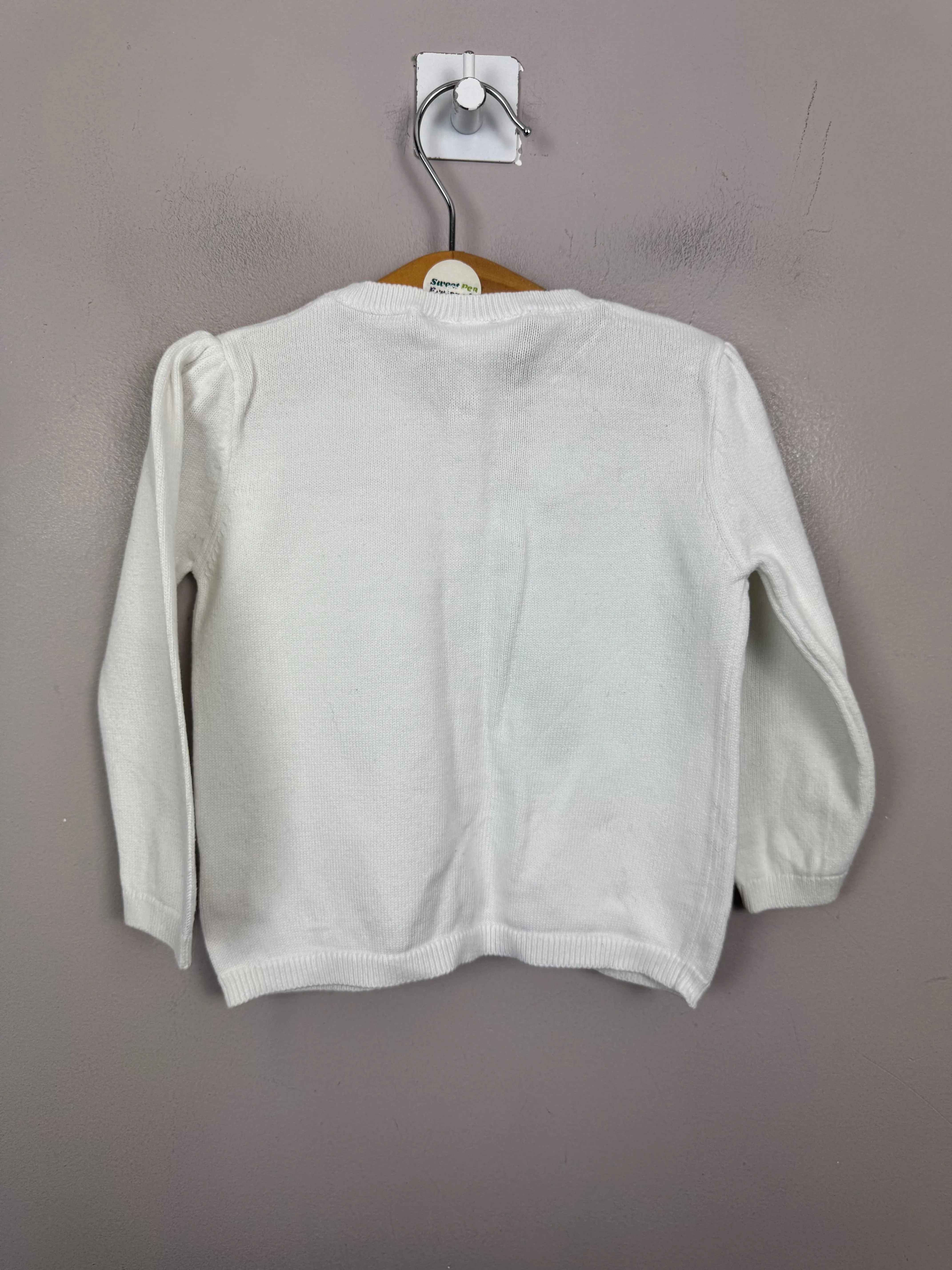 Little White Company Butterfly Cardigan 6-9m (generous size)