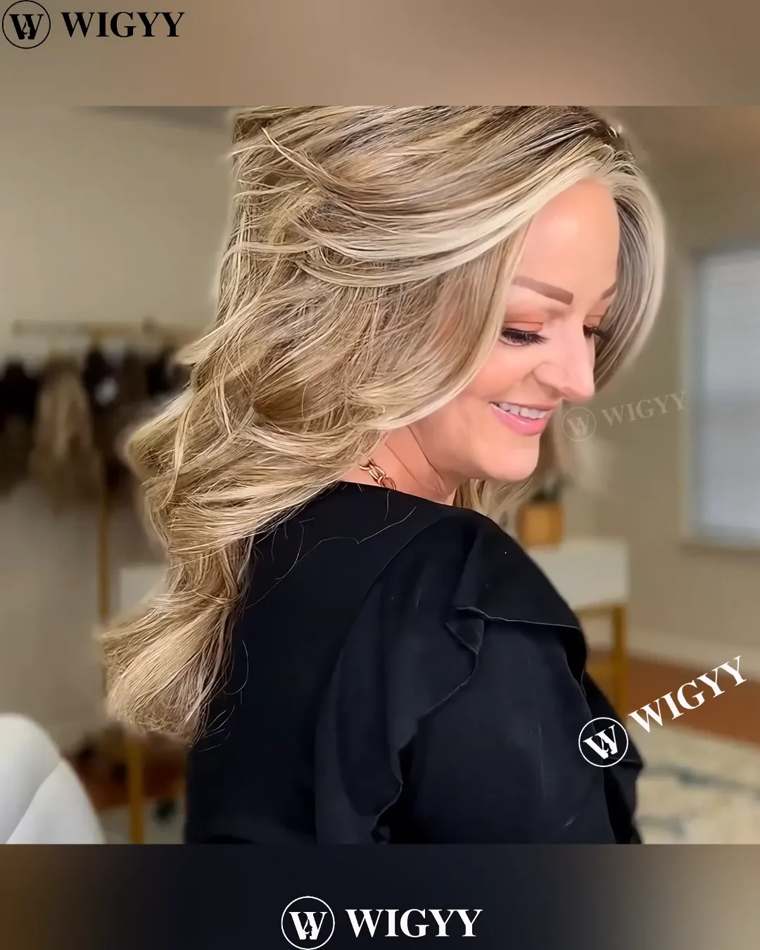 Loretta - Wigyy Highlighted Curl Elegant Wig