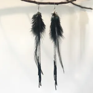 Lost Night Feather Earrings