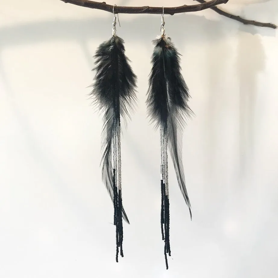 Lost Night Feather Earrings