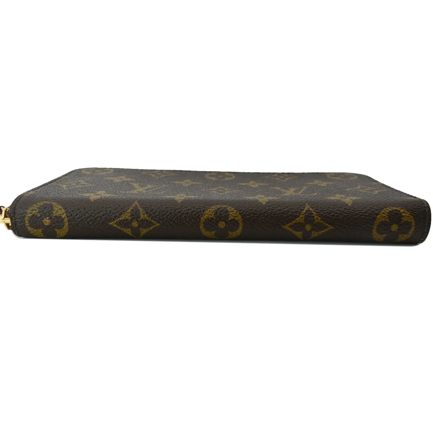LOUIS VUITTON Clemence Monogram Canvas Zippy Wallet Brown
