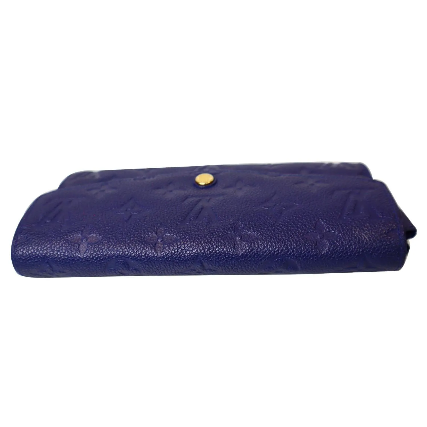 LOUIS VUITTON Curieuse Monogram Empreinte Leather Wallet Blue