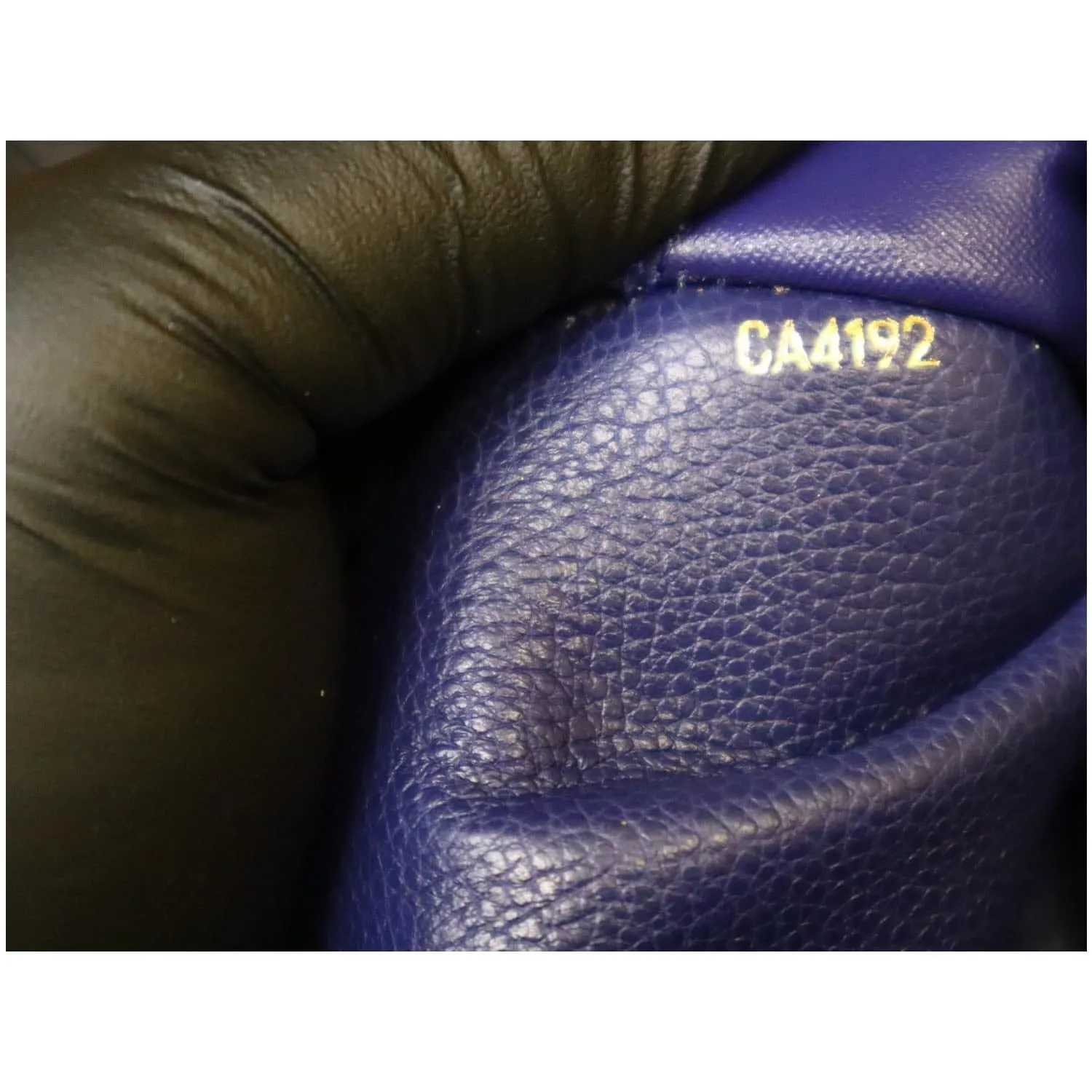 LOUIS VUITTON Curieuse Monogram Empreinte Leather Wallet Blue