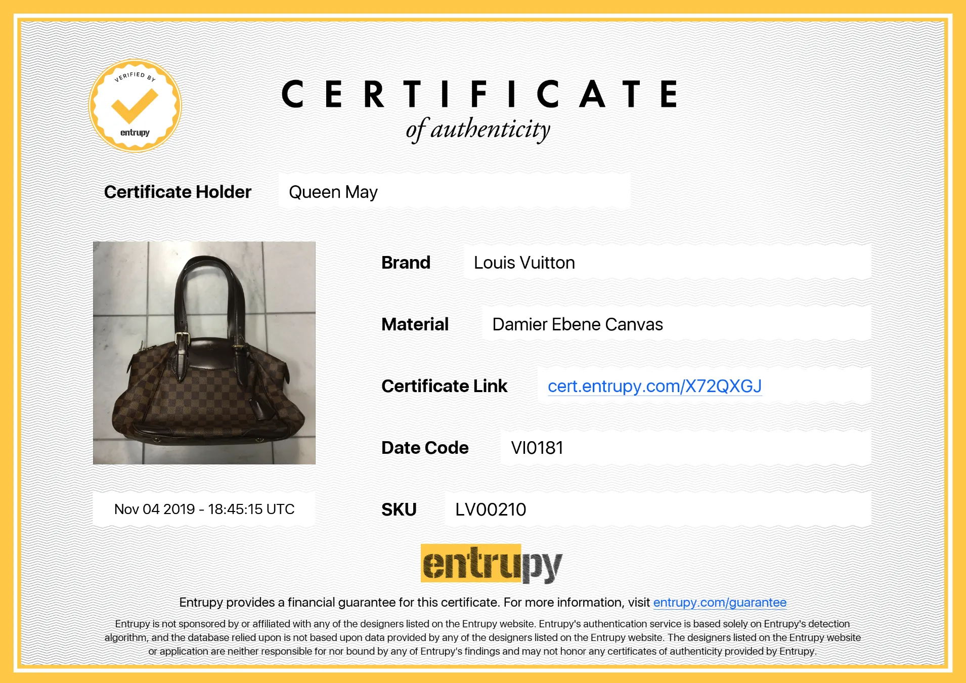 Louis Vuitton Damier Ebene Verona GM