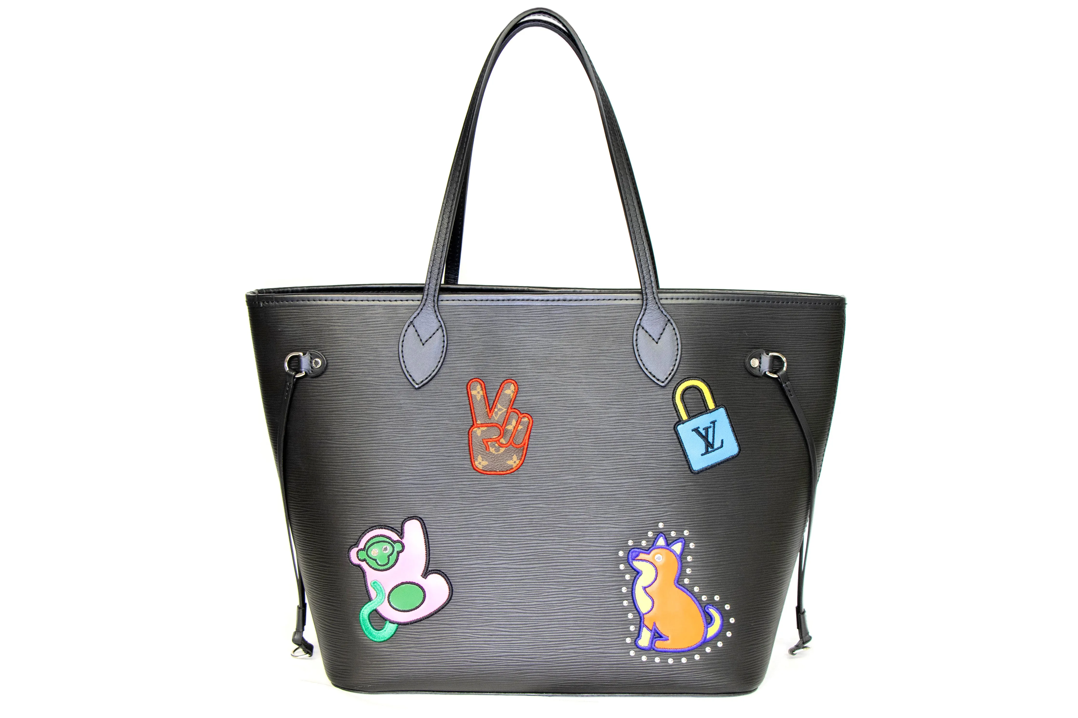 Louis Vuitton Epi Stickers Neverfull MM Black