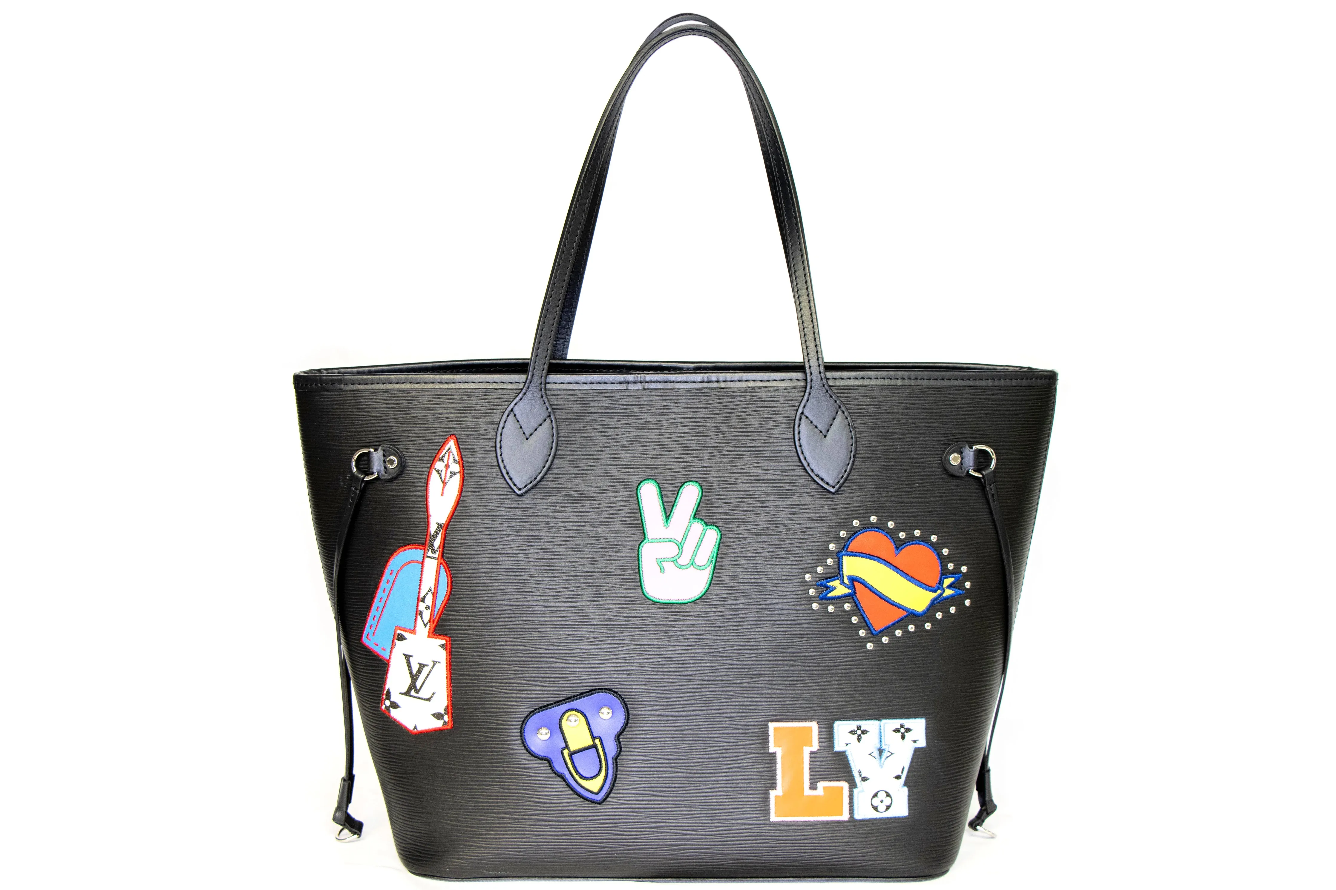 Louis Vuitton Epi Stickers Neverfull MM Black