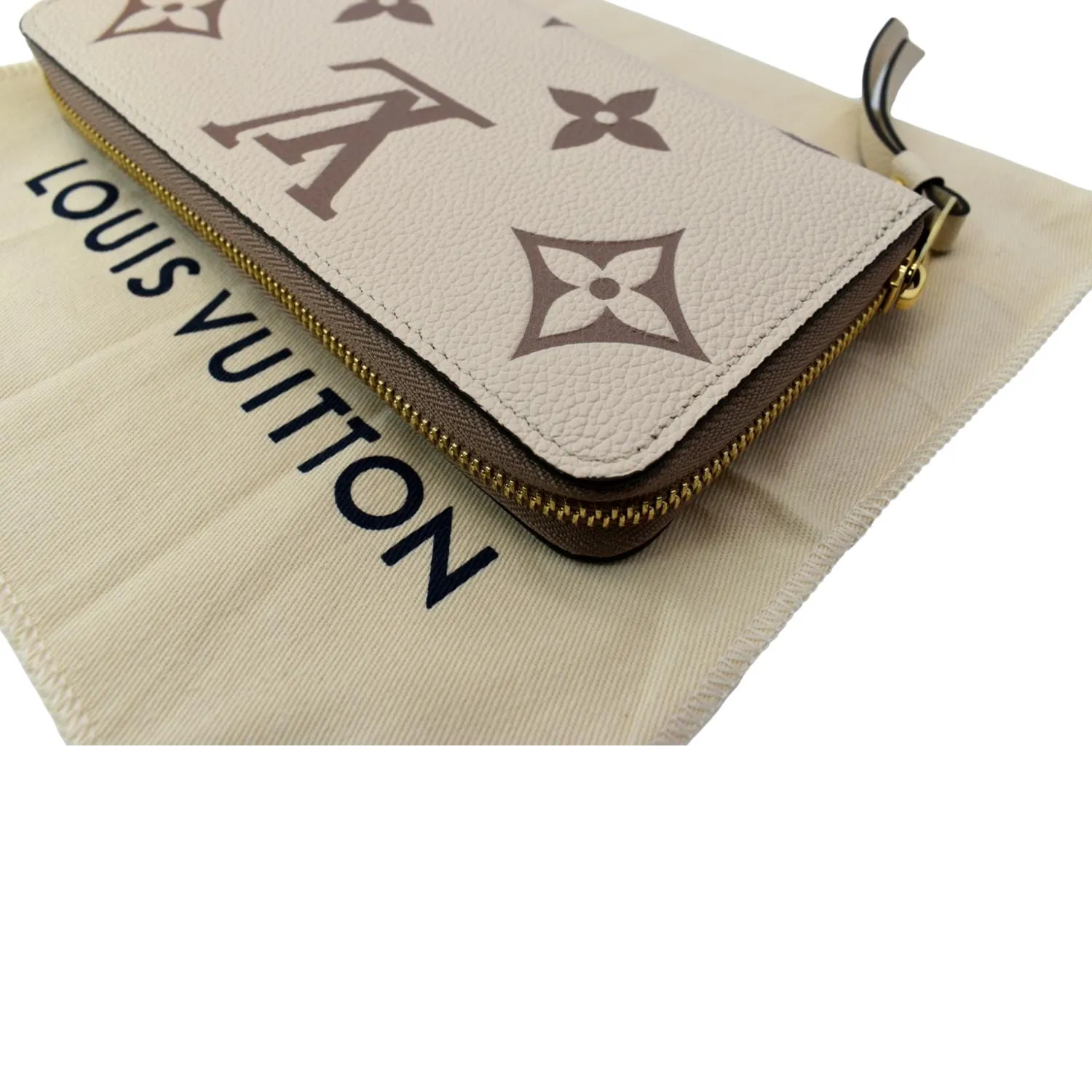LOUIS VUITTON Felicie Pochette Insert Empreinte Zippy Wallet Bicolor