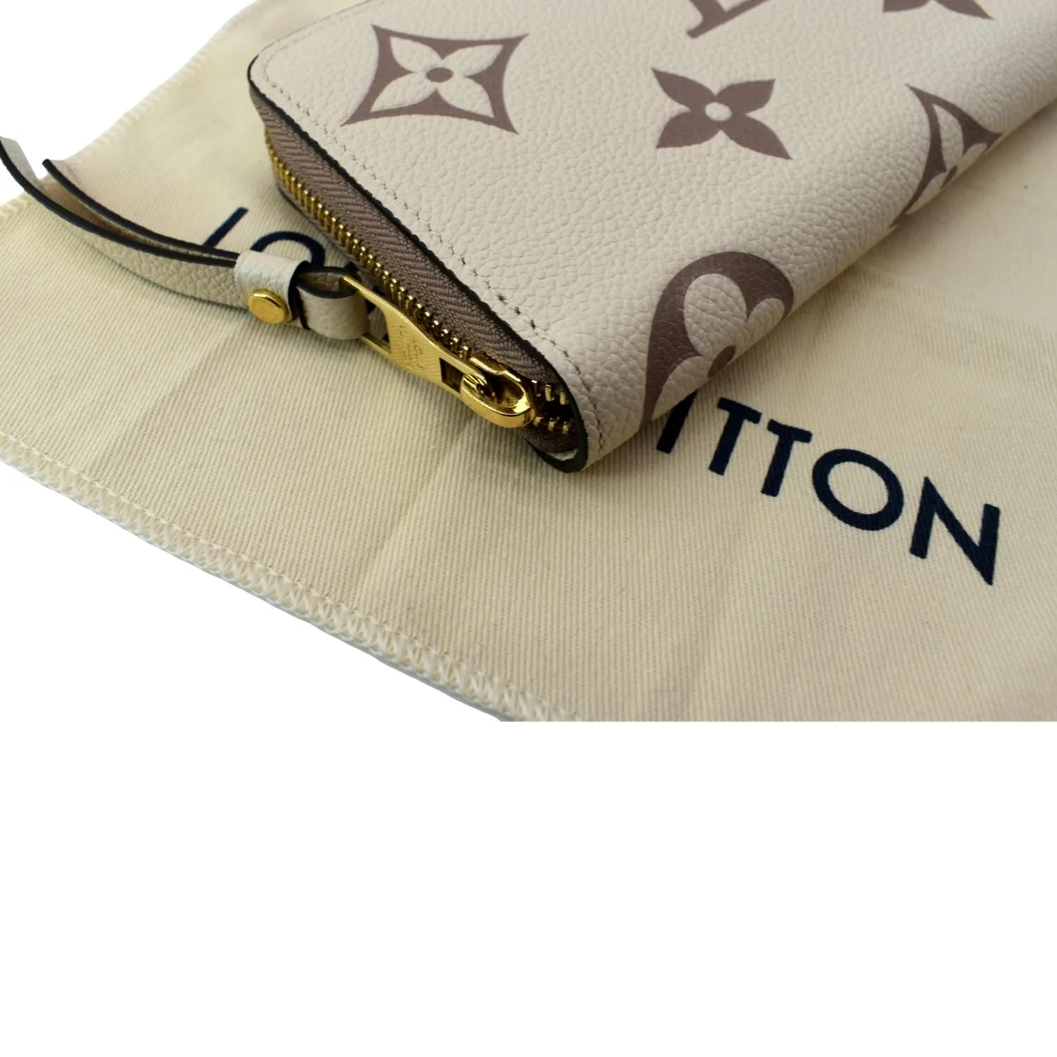LOUIS VUITTON Felicie Pochette Insert Empreinte Zippy Wallet Bicolor
